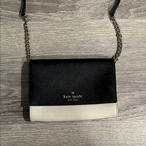 Kate Spade Elegant Black and Cream Crossbody Bag